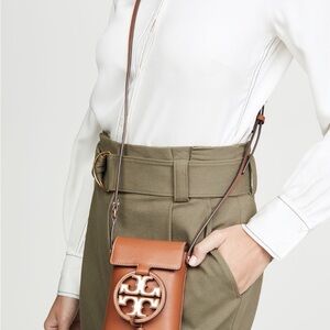 Tory Burch Tan Miller Crossbody Phone Bag